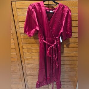 Gymboree Red Satin Wrap Dress